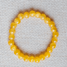 Ladies Citrine Elastic Bead Bracelet