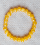 Ladies Citrine Elastic Bead Bracelet
