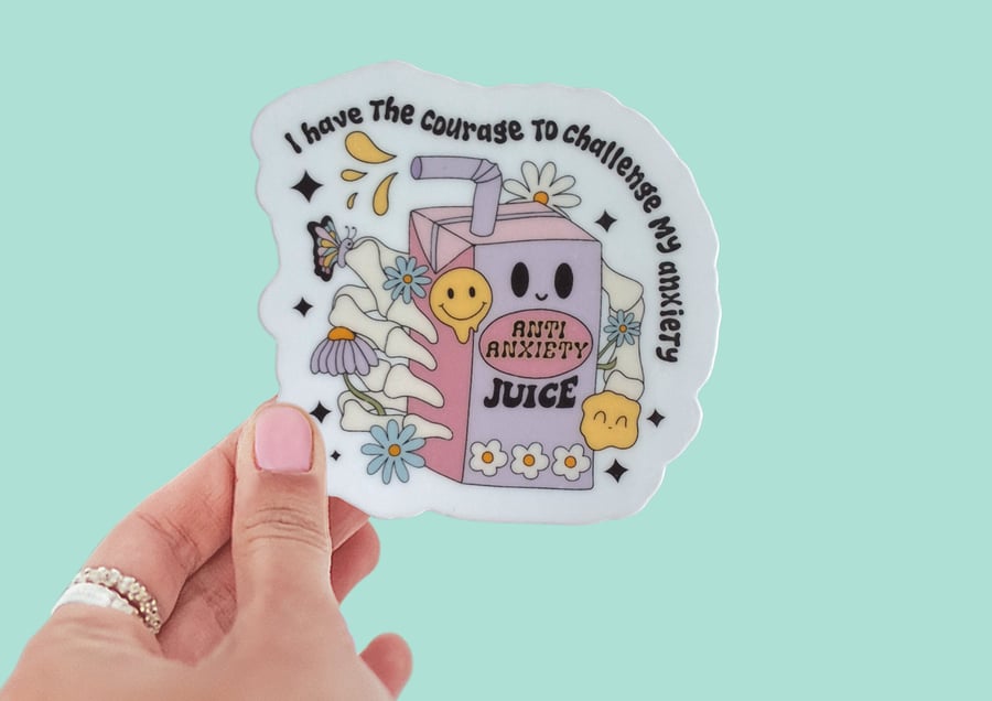 Anti Anxiety Juice Mental Health Sticker Self Healing Sticker Retro Sticker Juic