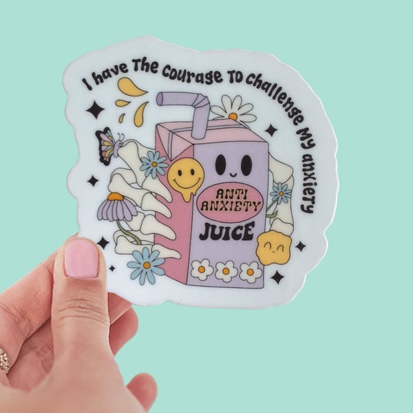 Anti Anxiety Juice Mental Health Sticker Self H... Folksy
