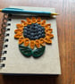 Quilled Ring Bound Notebook with Sunflower - Image 1