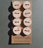 Set of eight chunky flat driftwood buttons - Image 5