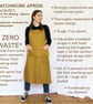 One-of-a-kind Ochre Denim Patchwork Apron, Adjustable Crossback, Upcycled - Image 2
