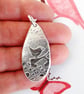 Embossed Robin Pendant Sterling Silver Hallmarked - Image 4