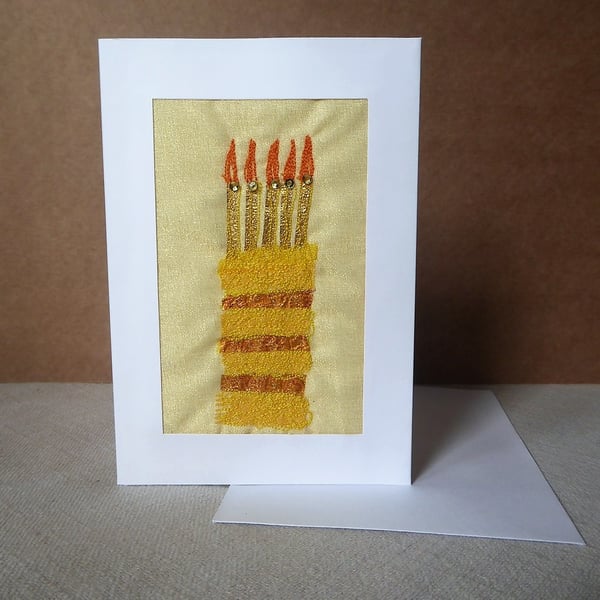 Individually Hand Crafted Textile Blank Card