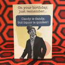 Gene Wilder Willy Wonka Birthday Card - A6 Perlino Cotton Heavy Card Stock