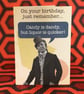 Gene Wilder Willy Wonka Birthday Card - A6 Perlino Cotton Heavy Card Stock