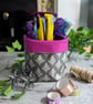 Oilcloth Storage Pots. Gift Hamper Baskets - Image 7