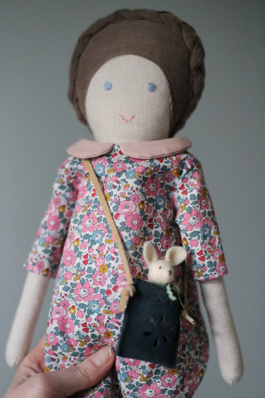 Liberty doll with bunny