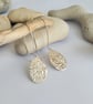 Pebble Drop Earrings, Recycled Sterling Silver Threader Earrings - Image 4