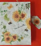A6 Notebook Sunflower and Bee Collage