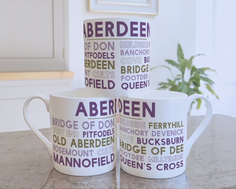 Aberdeen bone china mug - 8oz or 13oz