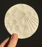Handmade Ceramic Shell-Textured Coasters – Set of 2