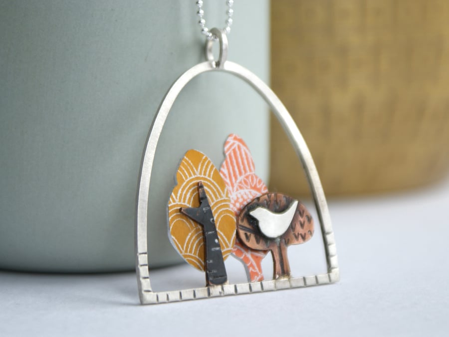 Woodland walk Autumn pendant