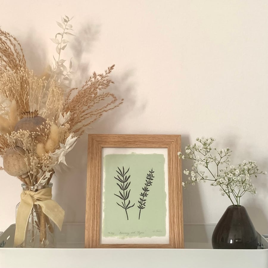 Framed Original Lino Print