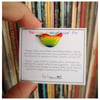 small Rainbow Wren of Hope glass pin
