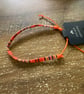 Handmade Orange Multicolor Woven Adjustable Bracelet