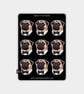 Funny Vinyl Sticker Sheet For Adults - Pug With Bow Tie