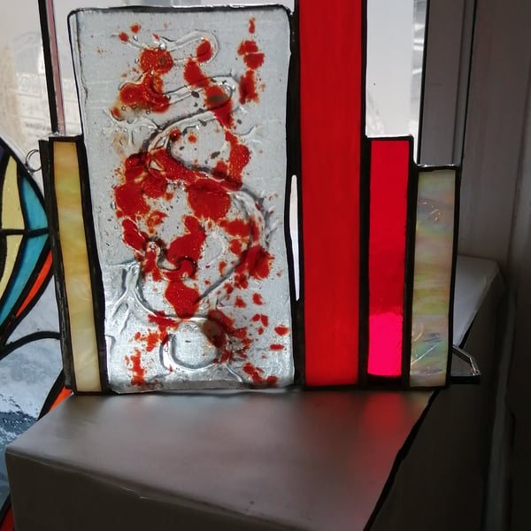 Dragon Tiny Sculpture Stained Glass Tealight