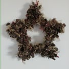 Rag rug star wreath 