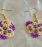 Handmade Amethyst Lace Earrings – Purple Tatted Gemstone Jewellery