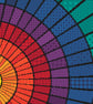 127A - Cross stitch pattern - Dark version Rainbow Sun Zentangle patterns Sample - Image 2