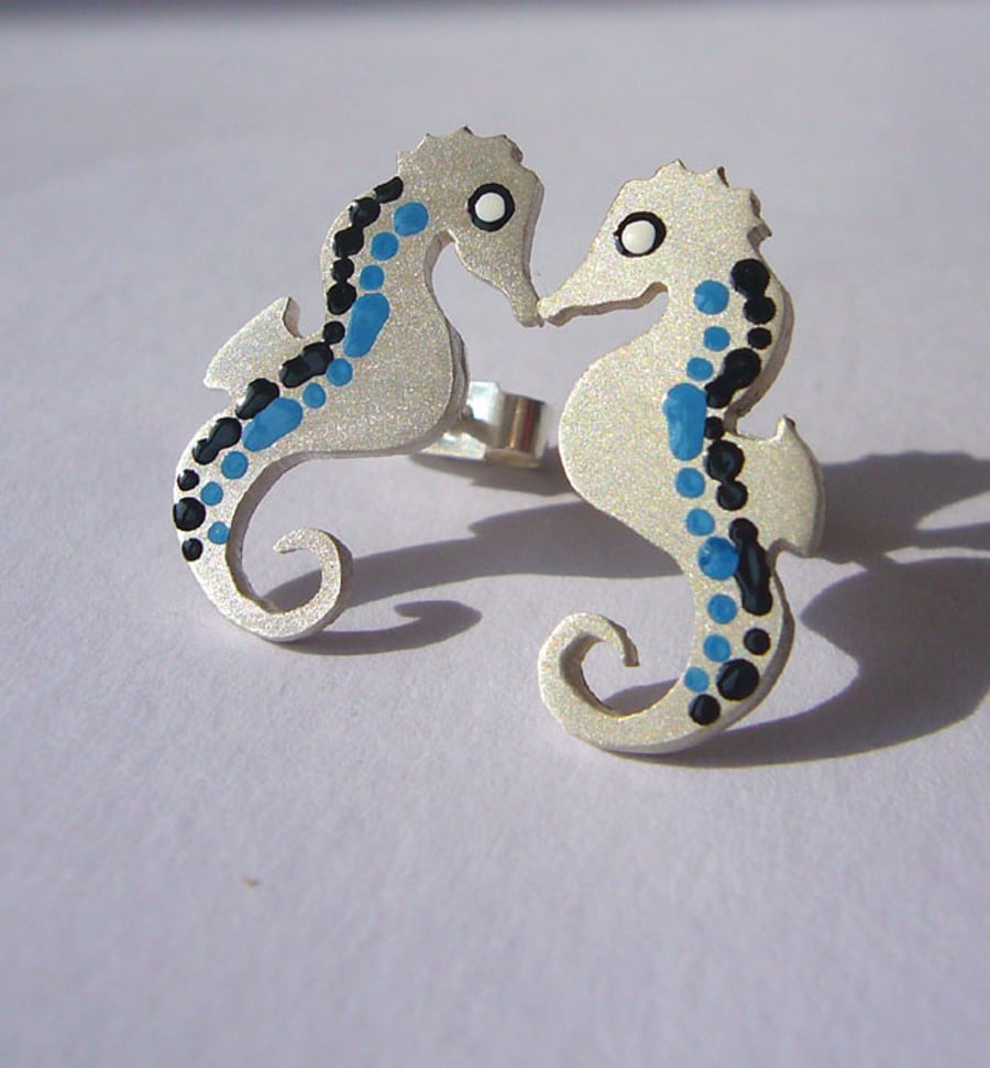 Seahorse stud earrings