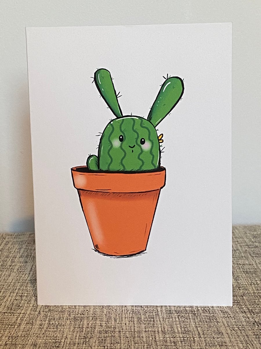 Cactus bunny card