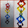 Rainbow Coloured Fused Glass Chain - 6181