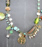 "Tree of Life" Natural Boho Beaded Charm Necklace - Image 3