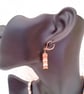 Jewellery Set with Rose Gold and Silver Plated Chevron Metal Beads, Gift for Her - Image 7