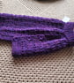 Hand knitted  purple dog coat 