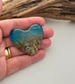 Fused Glass Heart - Seascape - Image 3