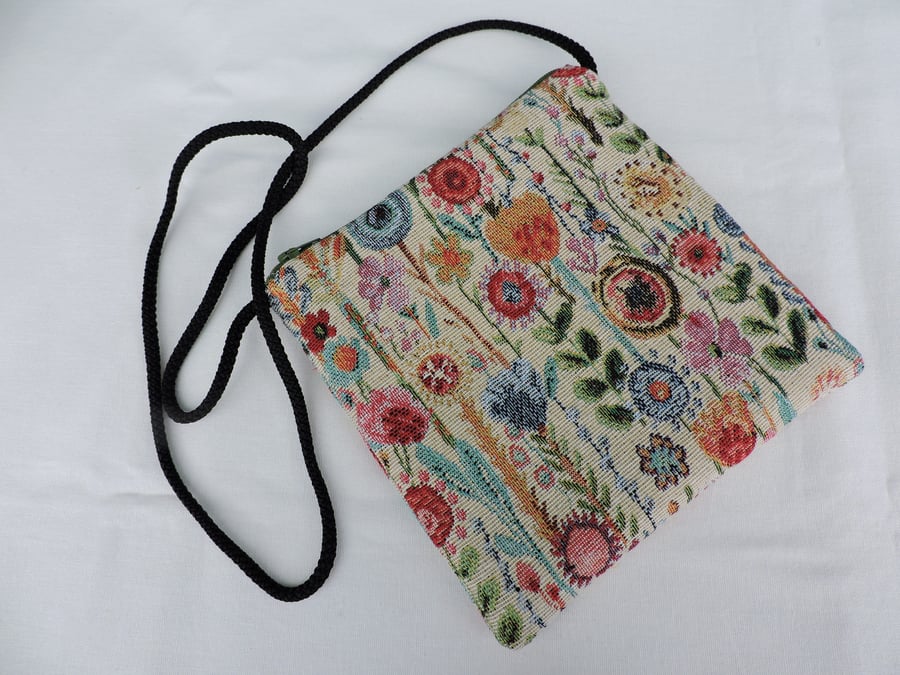  Crossbody Bag Floral Multicoloured Tapestry