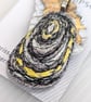 Embroidered Shell Pendant with Yellow detail - Image 4