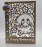 Personalised Wooden Anniversary Card Engraved Birch Ply Keepsake Card Custom Ann