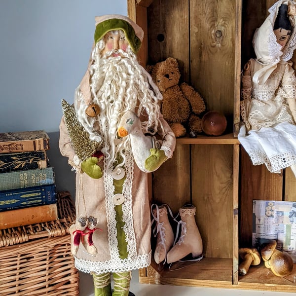 Handmade primitive Father Christmas