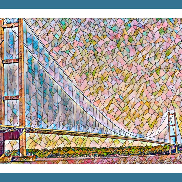 Humber Bridge Art Card A5