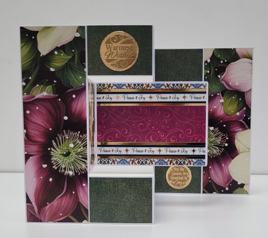 Peace & Joy - Luxury Trifold Shutter Christmas Card