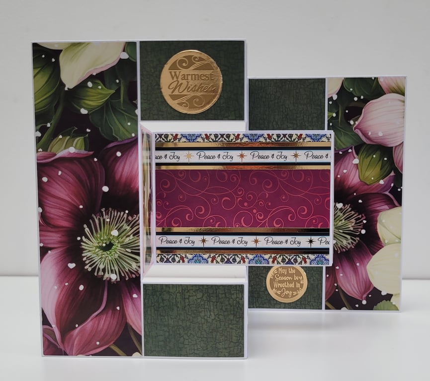 Peace & Joy - Luxury Trifold Shutter Christmas Card