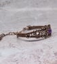 Amethyst and Copper Wire Wrapped Cuff Style Bracelet - Image 4