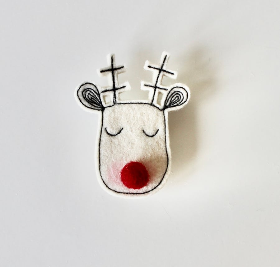 'Reindeer' - Handmade Brooch