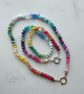 Rainbow Gems Hand Knotted Beaded Necklace