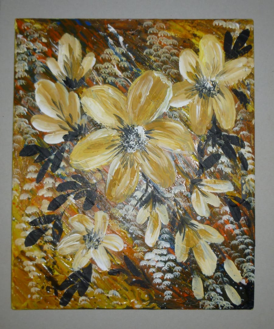 Original art hand painted floral painting ( ref FA491 B1 )