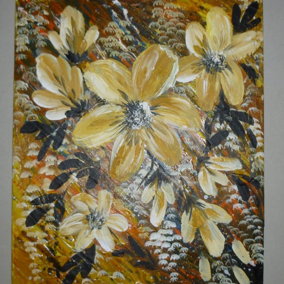 Original art hand painted floral painting ( ref FA491 B1 )