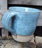 Scandi blue textured clay mug - Image 2