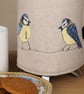 Cafetiere Cosy Blue Tit Nature Freehand Machine Embroidery  - Image 4
