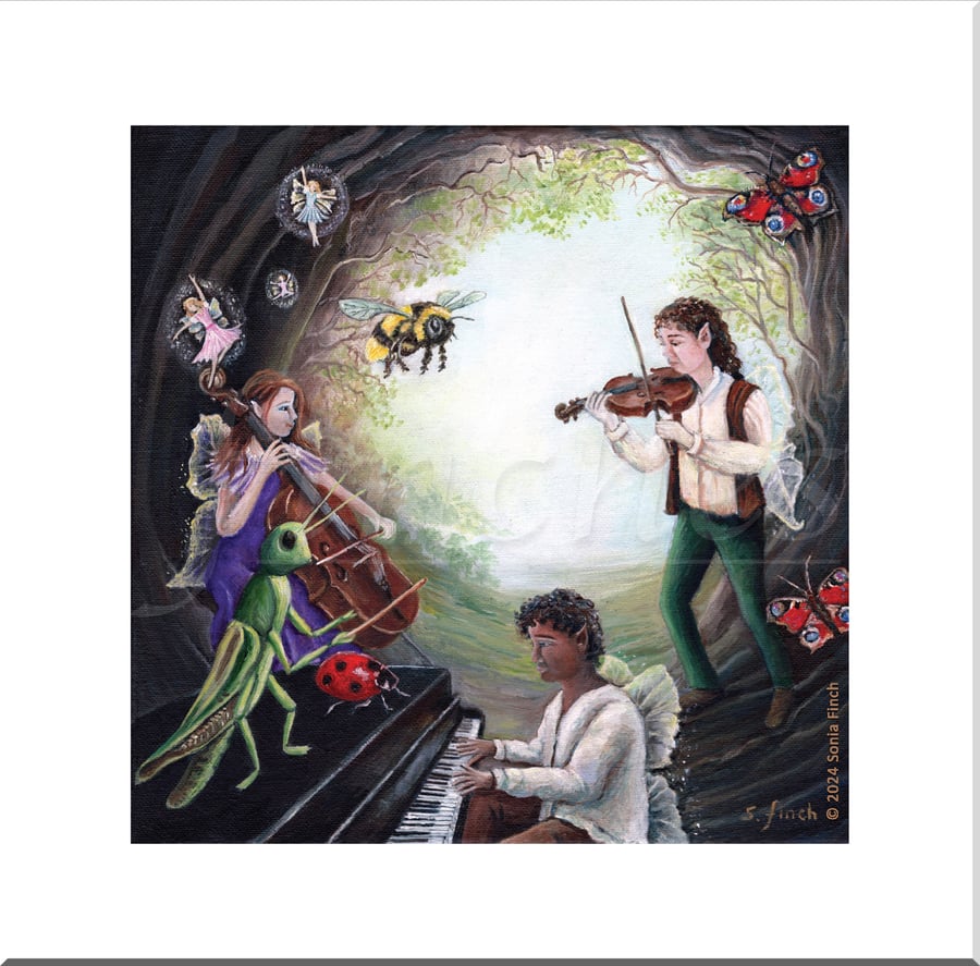 Summer Solstice Fairy Concert - Greeting Card