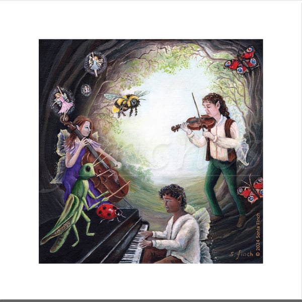 Summer Solstice Fairy Concert - Greeting Card