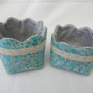 Batik Style Fabric Baskets - Set of 2